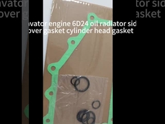 Mesin excavator 6D24 minyak radiator sisi penutup gasket gasket kepala silinder
